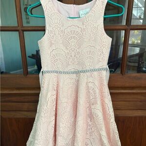 Emily Rose Blush Lace Formal Dress